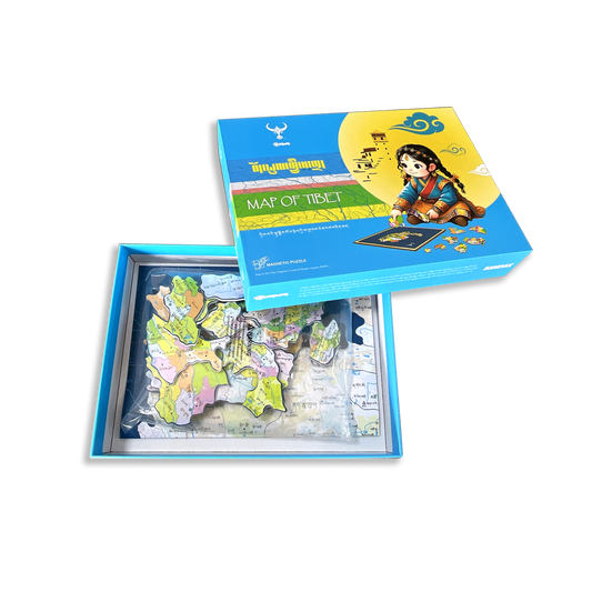 Map of Tibet magnetic puzzles