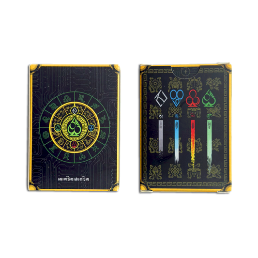 Four elements playing cards in Tibetan